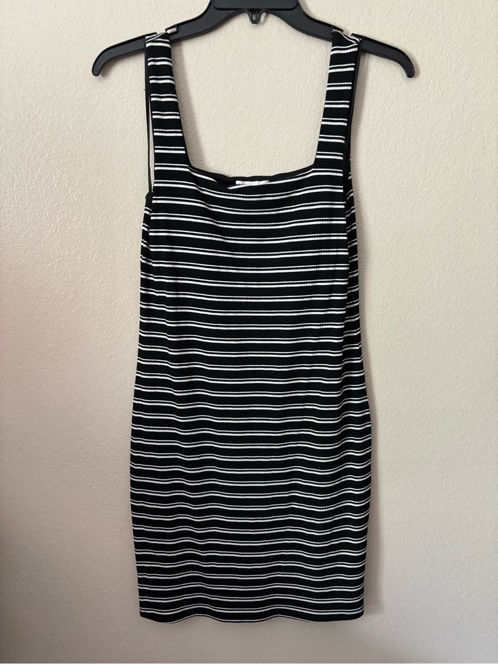 Gianni Bini Black and White Striped Mini Tank Dress size medium